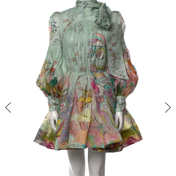 Zimmermann Multicolor Printed Mini Dress